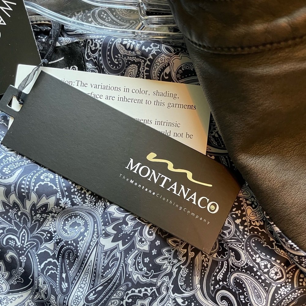 New With Tags Montanaco Faux Leather Vest - Picture 4 of 8